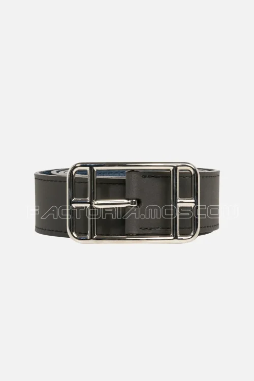 Hermes Belt Cape Cod Reversible 32mm Brown/Blue de Prusse