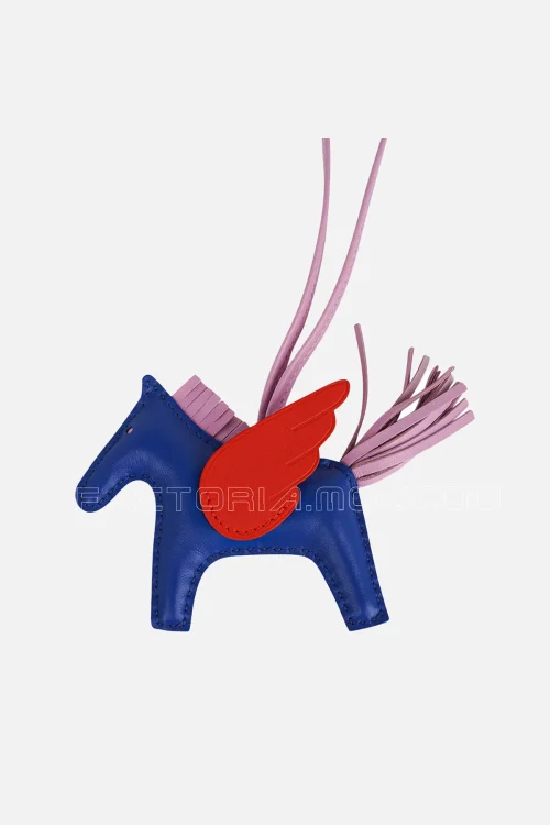 Hermes Pegase Rodeo PM Bag Charm Bleu de France/ Capucine/ Mauve Sylvestre