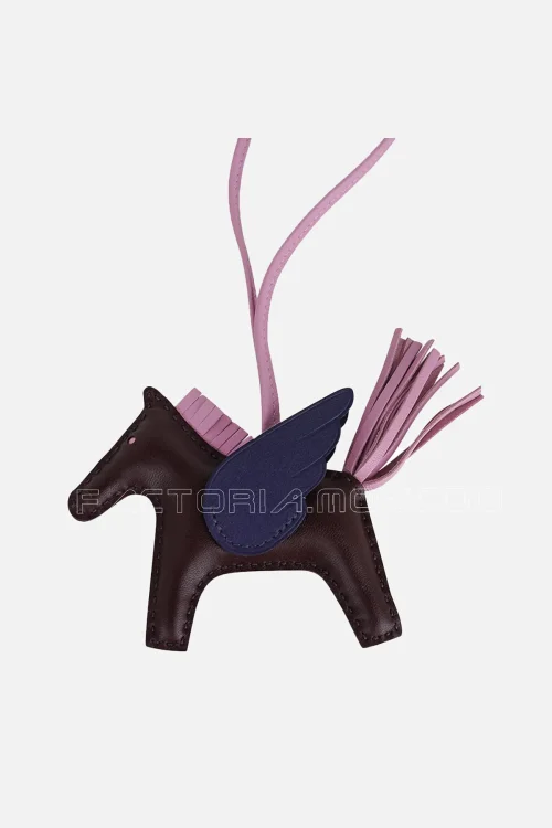 Hermes Pegase Rodeo PM Bag Charm Rouge Sellier / Bleu Sapphire /Mauve Sylvestre