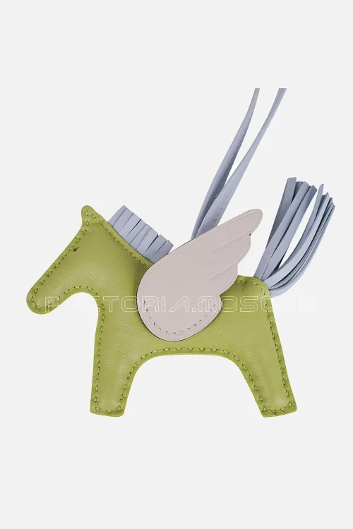 Hermes Rodeo Pegase PM Bag Charm Jaune Bourgeon/ Bleu Brume/ Nata