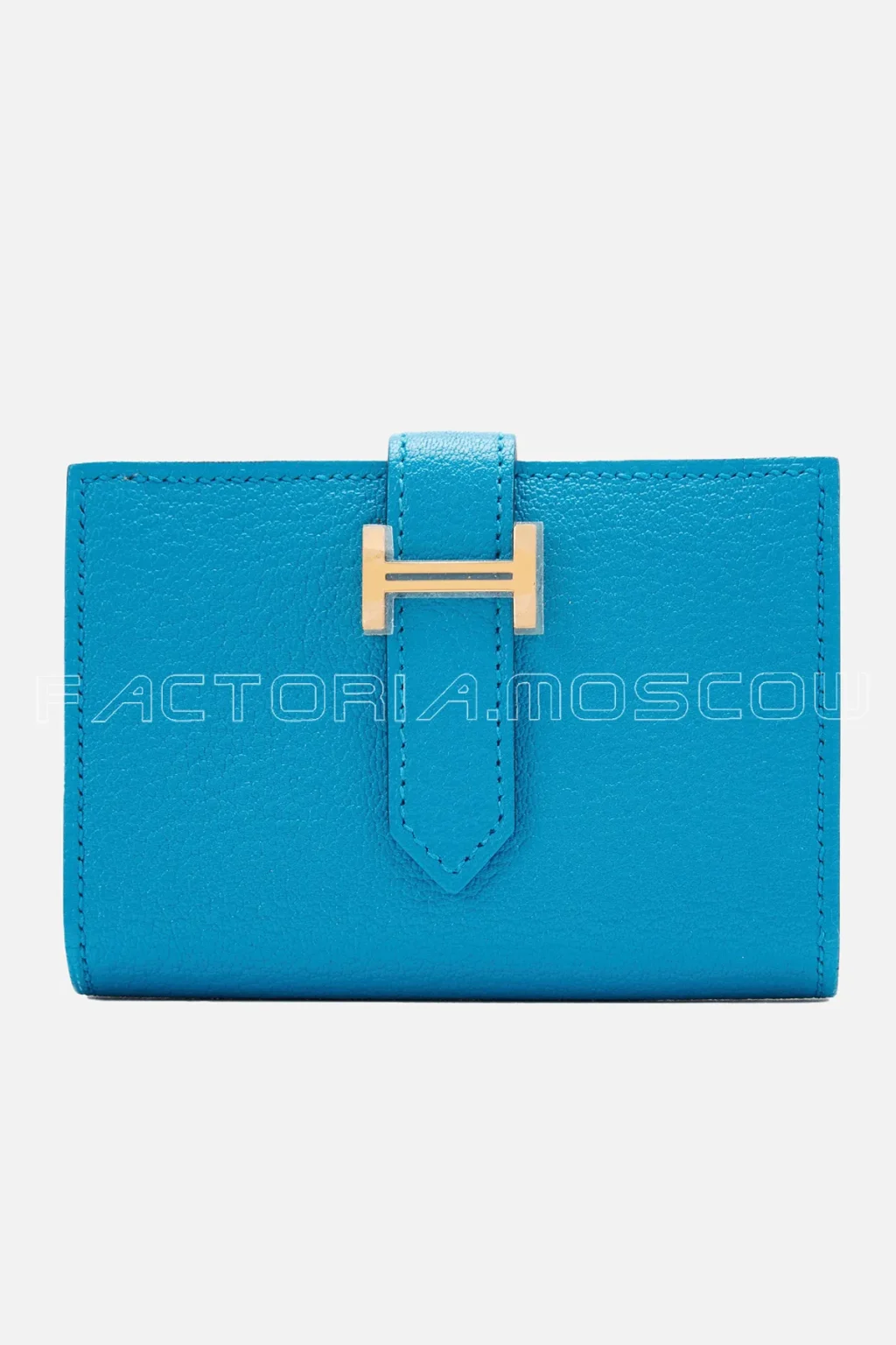 Hermes Mini Bearn Wallet Chèvre Blue Frida Hardware Ghw