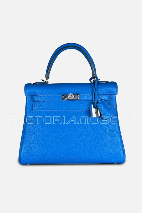 Hermes Kelly Retourne 25 Togo Colour Blue Hydra PHW