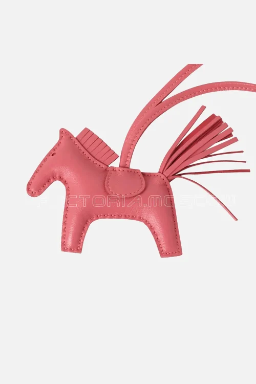 Hermes Rodeo PM Bag Charm Rose Azalee Pink New w/Box