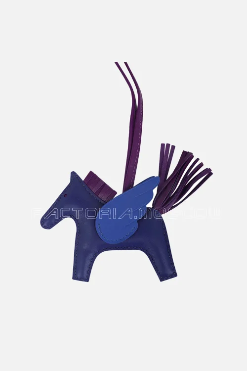 Hermes Pegase Rodeo PM Bag Charm Blue Sapphire / Blue de France / Violet