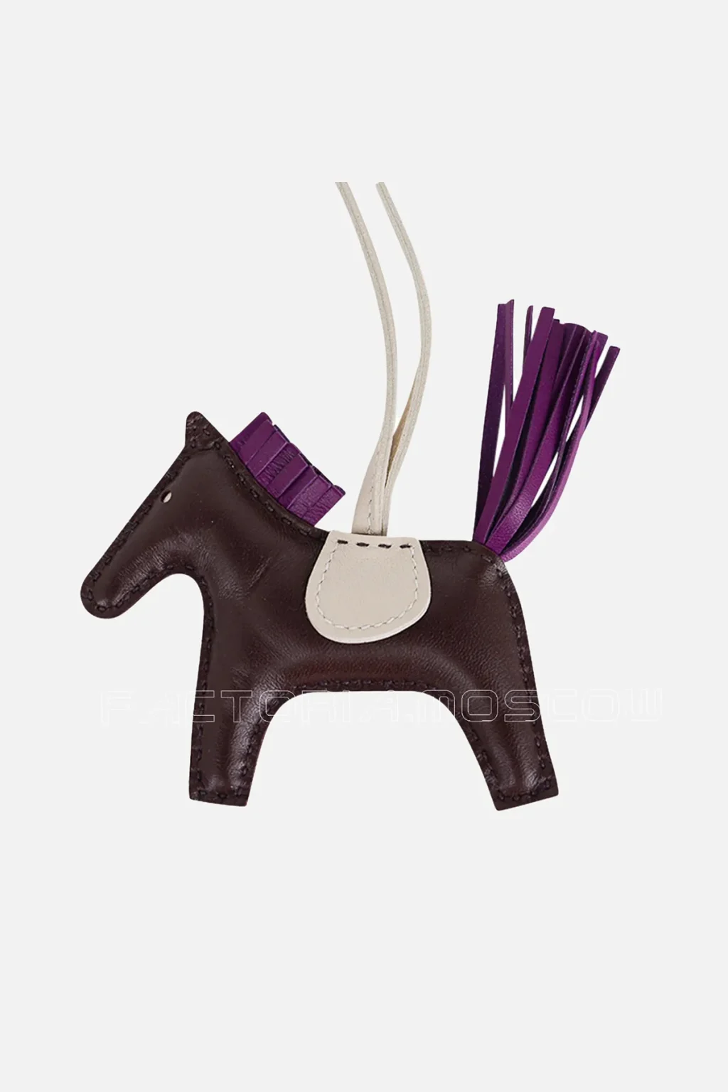 Hermes Pegase Rodeo PM Bag Charm Rouge Sellier/ Craie/ Violet New w/Box