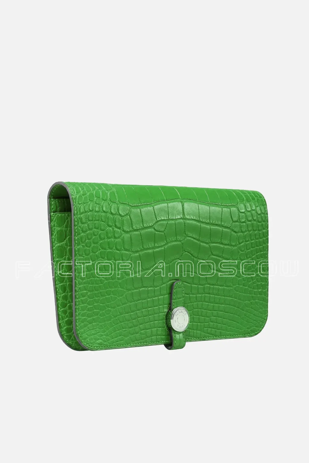 Hermes Dogon Duo Wallet Alligator matte Cactus Hardware Phw