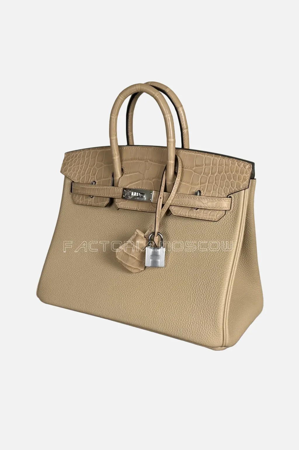 Hermes Birkin Touch 25 Alligator Matte/Togo Colour Trench Hardware PHW
