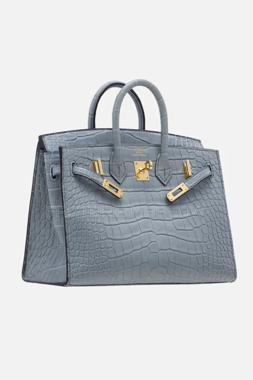 Hermès Birkin Sellier 20 Matte Alligator Gris Ciment GHW