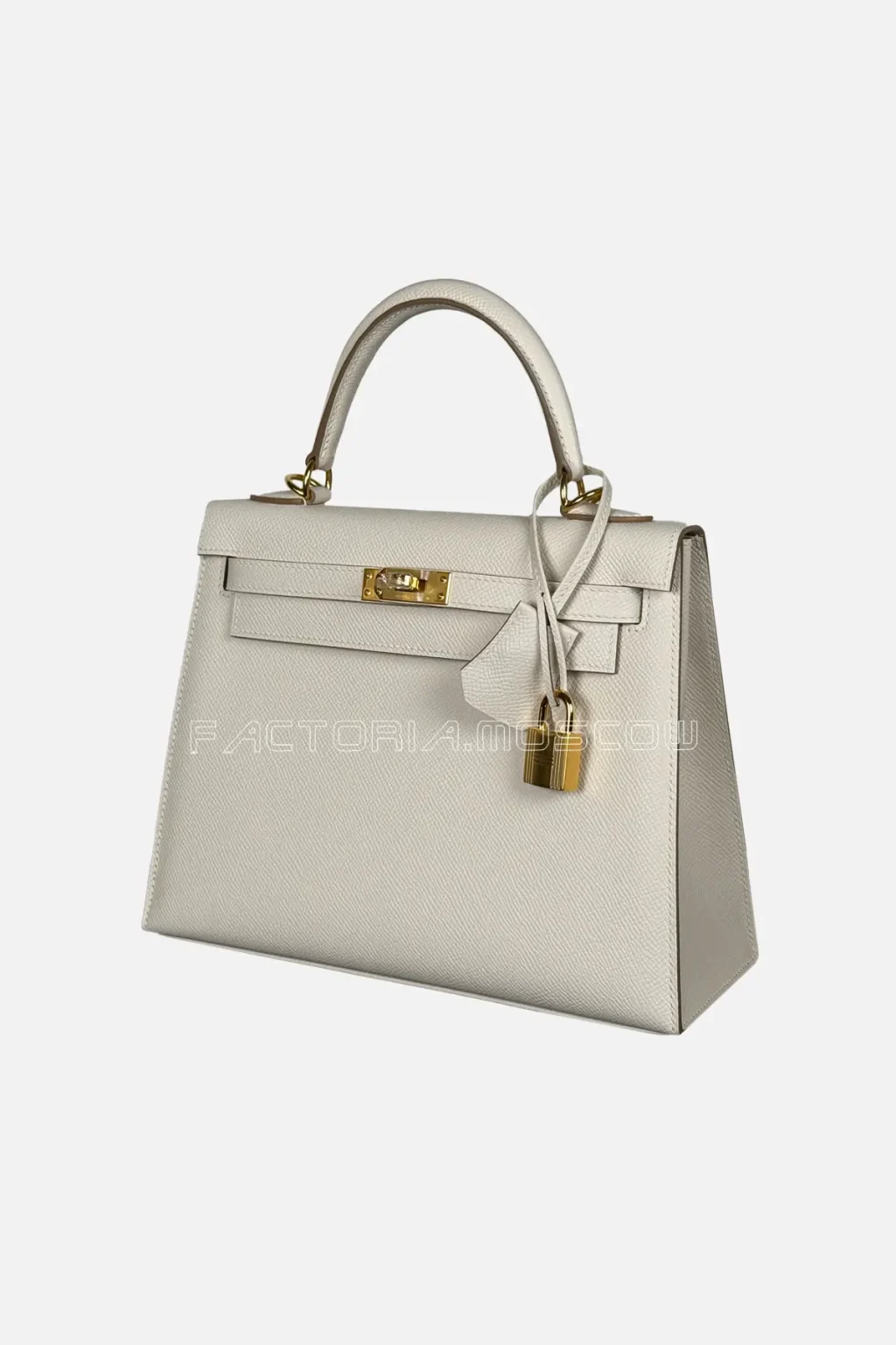 Hermes Kelly Sellier 25 Epsom Colour Craie Hardware GHW