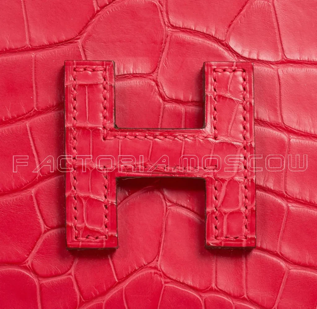 Hermes Jide Duo Wallet Alligator matte Rose Extreme