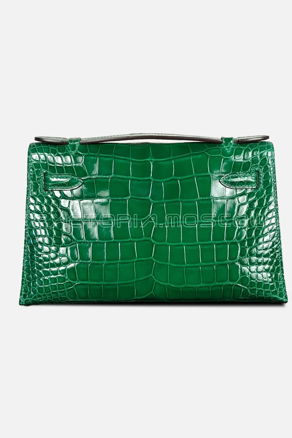Hermes Kelly Pouchette Alligator Lisse Colour Cactus GHW