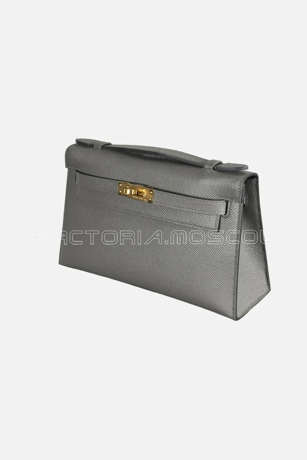 Hermes Kelly Pochette Epsom Colour Gris Meyer GHW