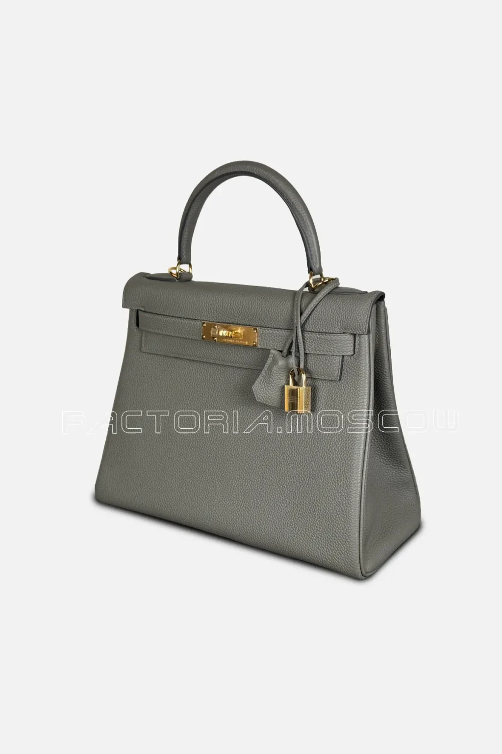 Hermes Kelly Retourne 28 Togo Colour Gris Meyer GHW