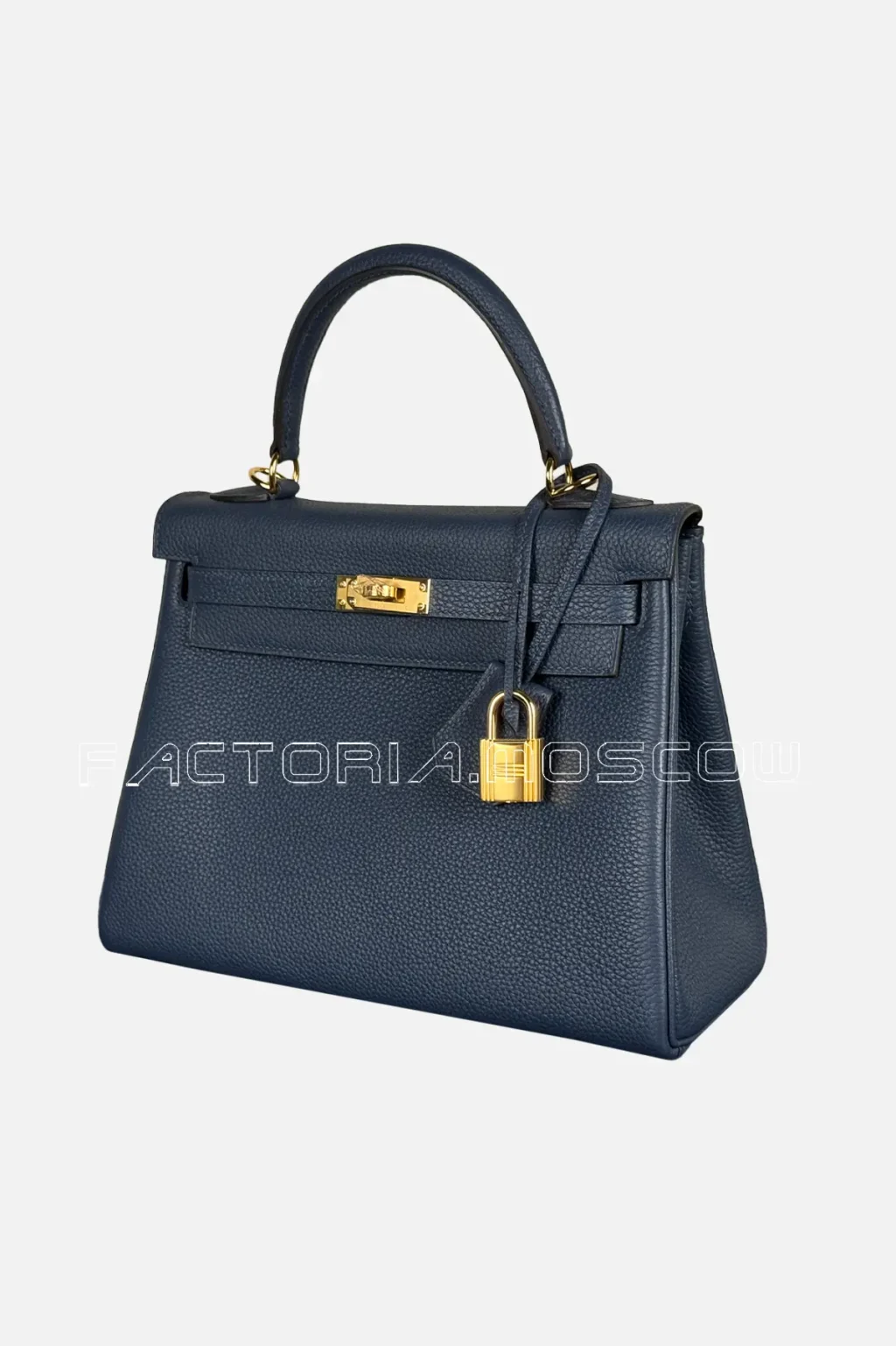 Hermes Kelly Retourne 25 Togo Colour Blue Sapphire GHW