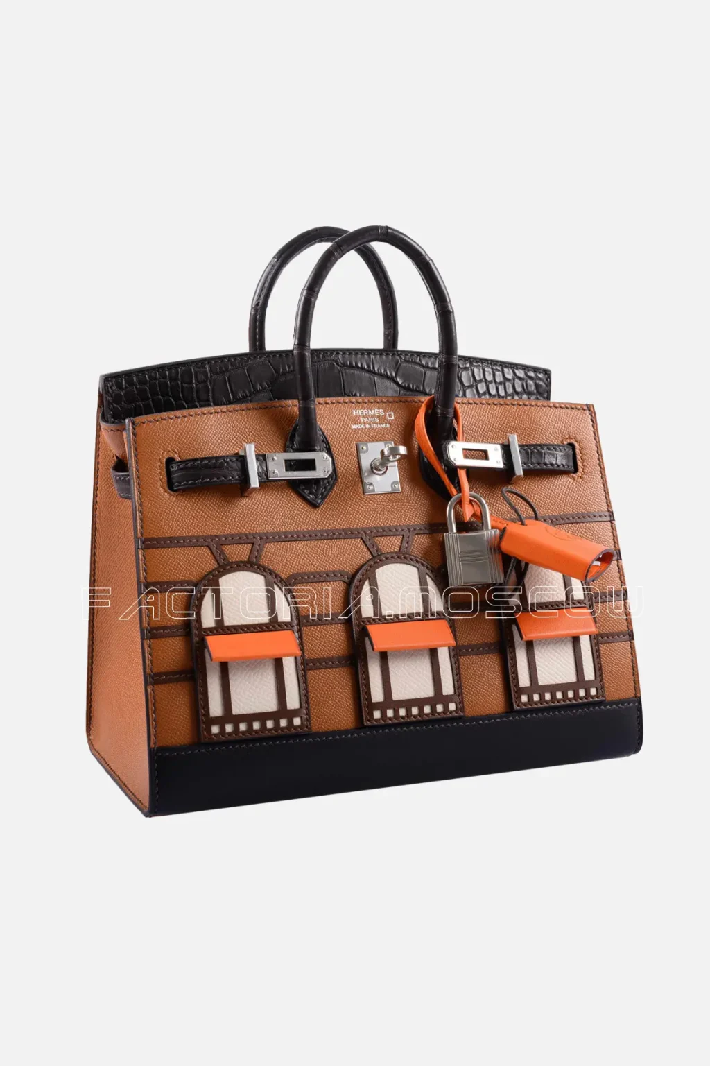 Hermes Faubourg Birkin Sellier 20 Matte Ebene Alligator, Gold Madame, Orange H Swift, Brulee And Ebene Sombrero, Craie Epsom Leather PHW