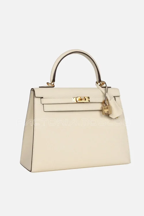 Hermès Kelly Sellier 25 Nata Epsom GHW