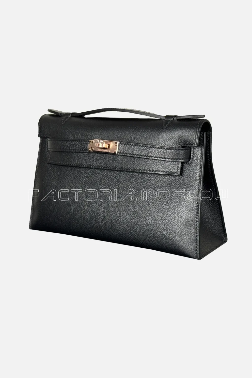 Hermès Kelly Pochette Evercolor Colour Black RGHW