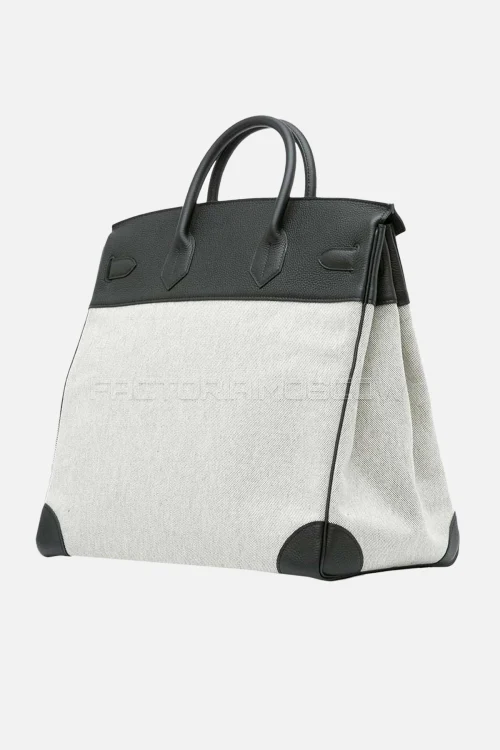 Hermes Birkin 40 Evercolor/Toile Colour Graphite PHW