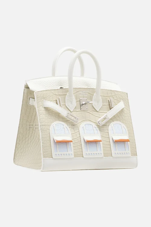 Hermès Birkin Sellier 20 Matte Beton Alligator, White Togo, Swift/Sombrero, Orange H/Craie Swift, Bleu Brume Chèvre PHW