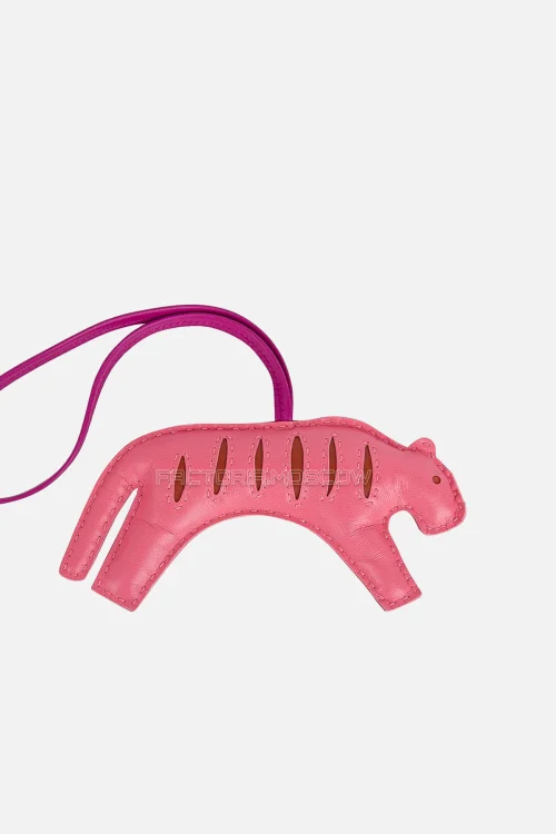 Hermes Rooroo Tiger Bag Charm Rose Azalee
