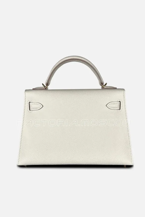 Hermes Kelly Mini 20 Epsom Colour Craie GHW