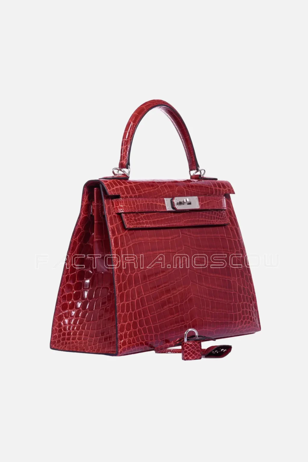 Hermes Kelly Sellier 28 Rouge H Crocodile Niloticus PHW