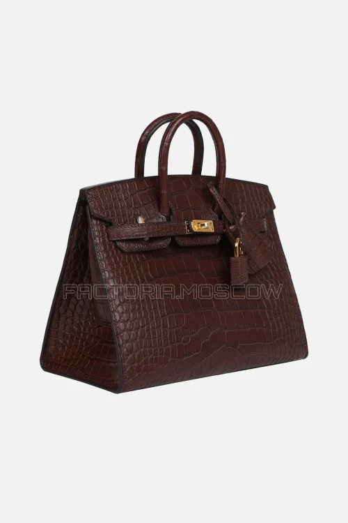 Hermès Birkin Sellier 25 Matte Alligator Havane GHW