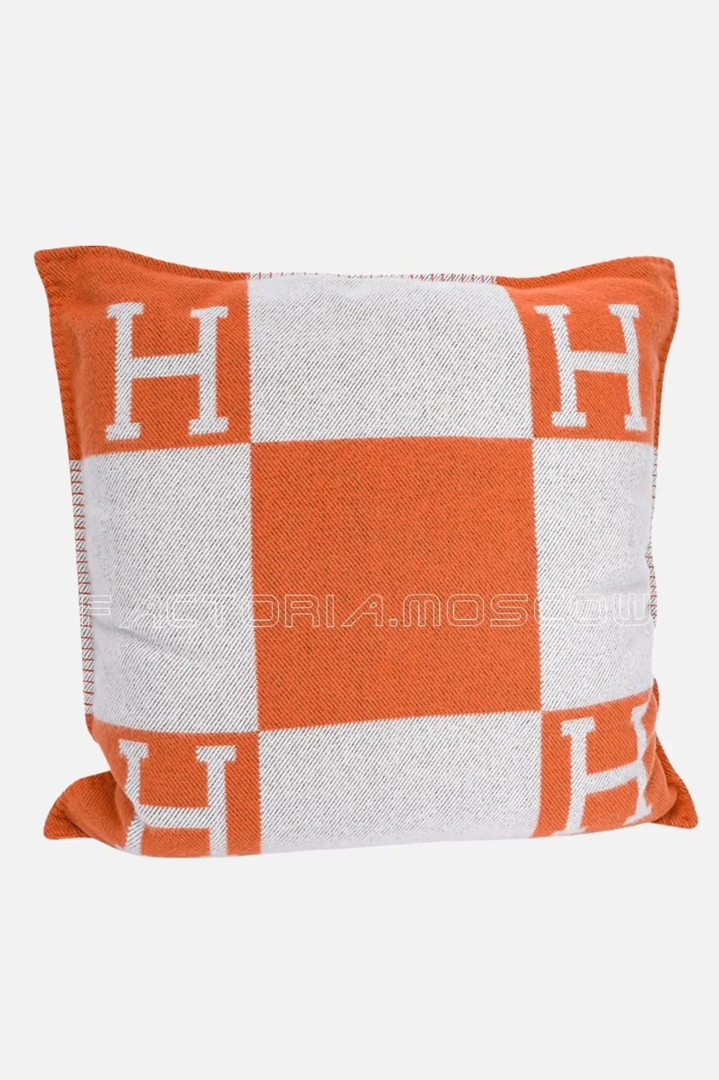 Hermes Pillow Avalon Orange / Ecru Large