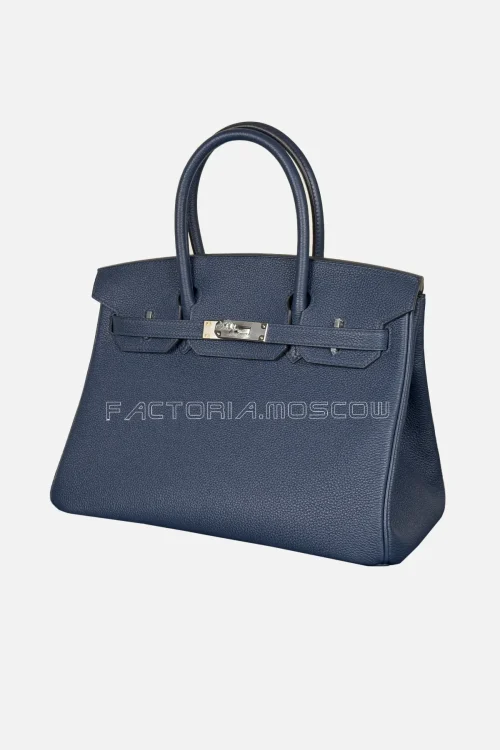 Hermes HSS Birkin 30 Togo Bleu Sapphire/Gris Mouette Hardware PHW