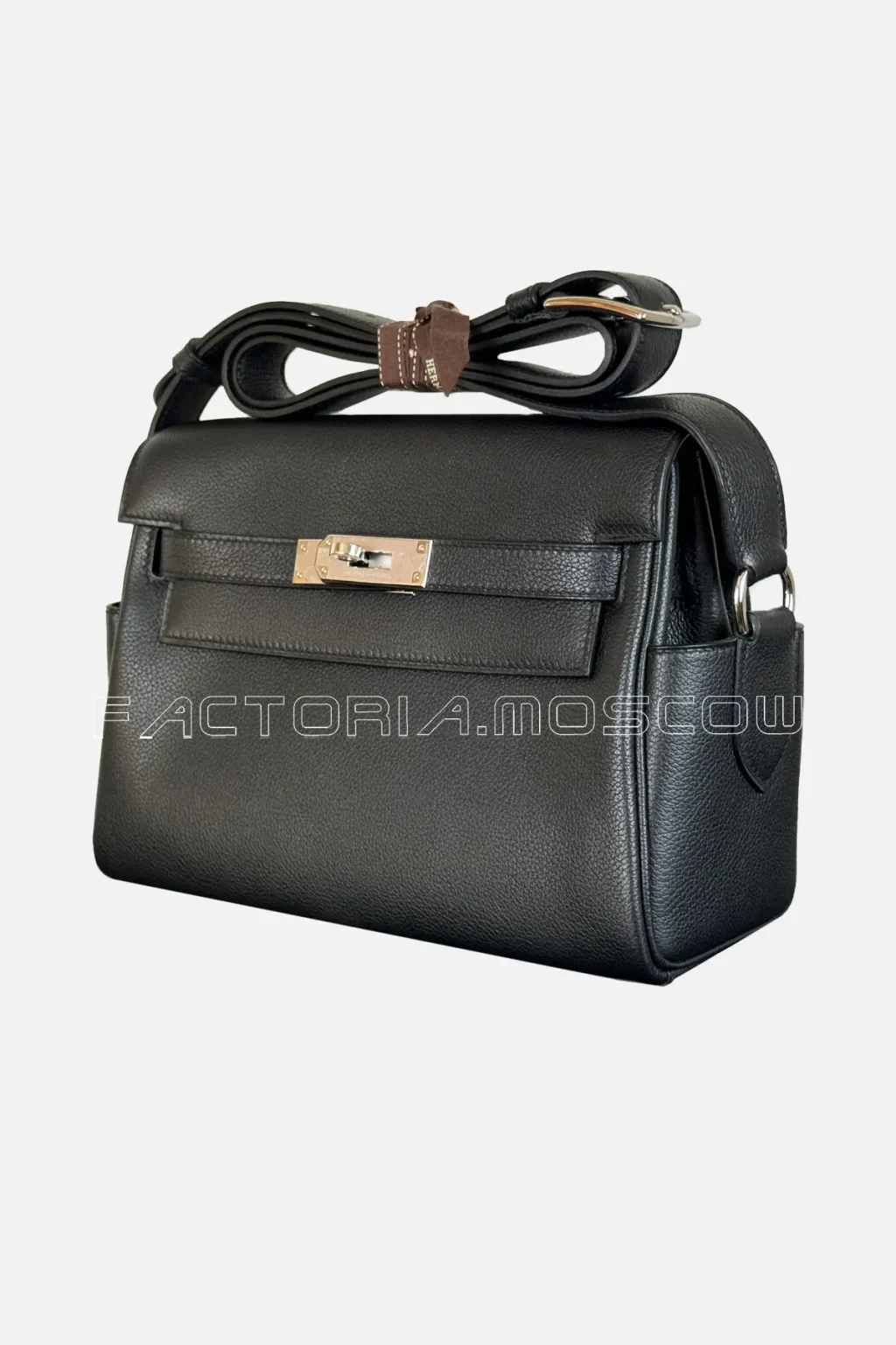 Hermes Kelly Messenger Evercolor Colour Black PHW