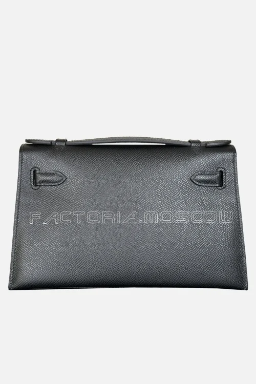 Hermes Kelly Pochette Epsom Colour Black Hardware PHW