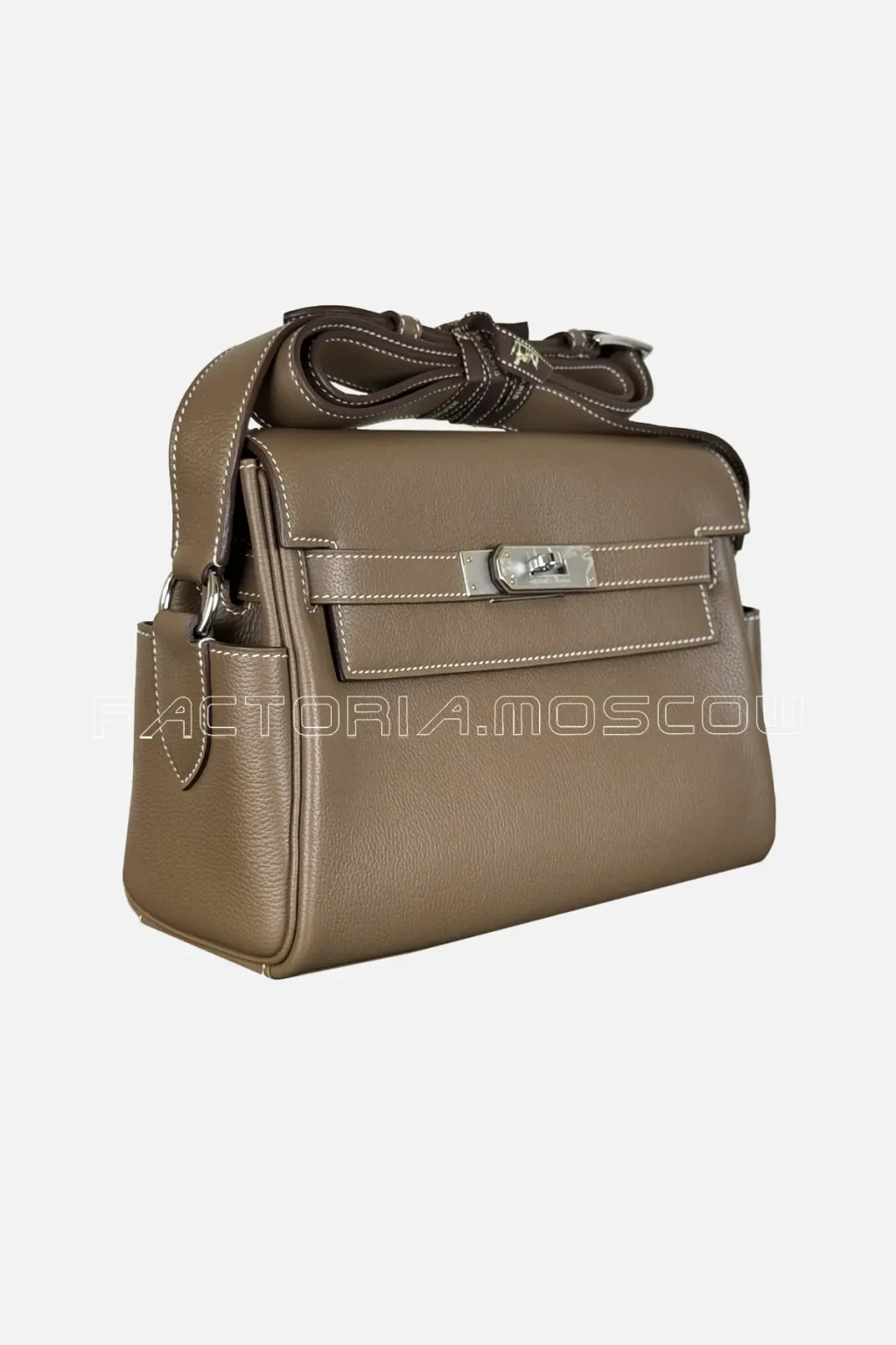 Hermes Kelly Messenger Evercolor Colour Etoupe PHW