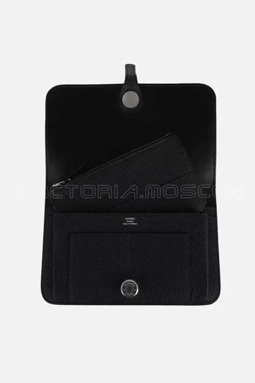 Hermes Dogon Duo Wallet Togo Black Hardware Phw