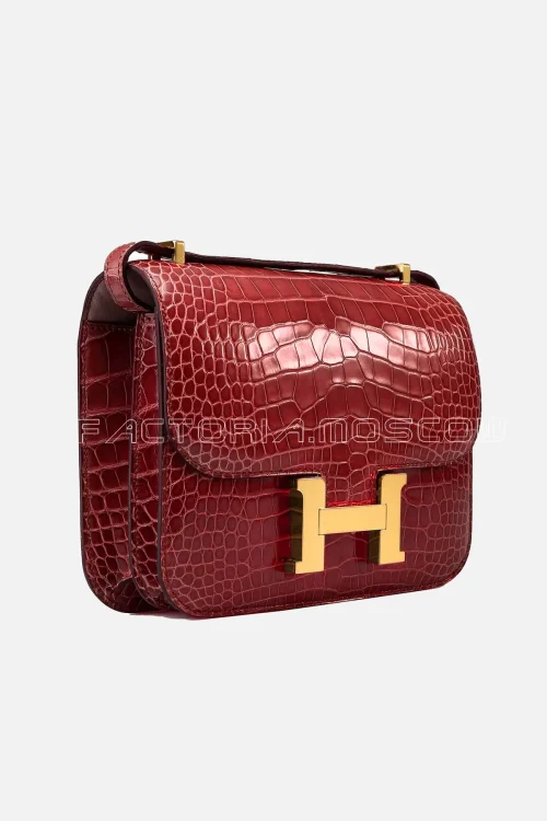 Hermes Constance 24 Alligator Lisse Colour Braise GHW