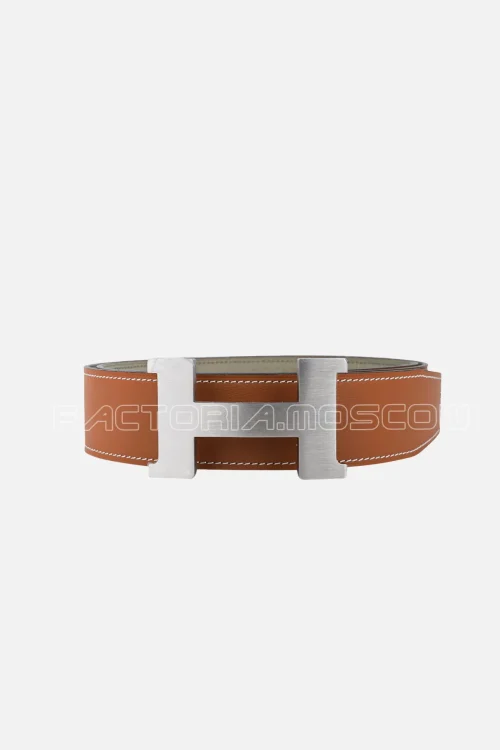 Hermes H Constance 38 Sage/Gold Reversible Belt Brushed Palladium Buckle