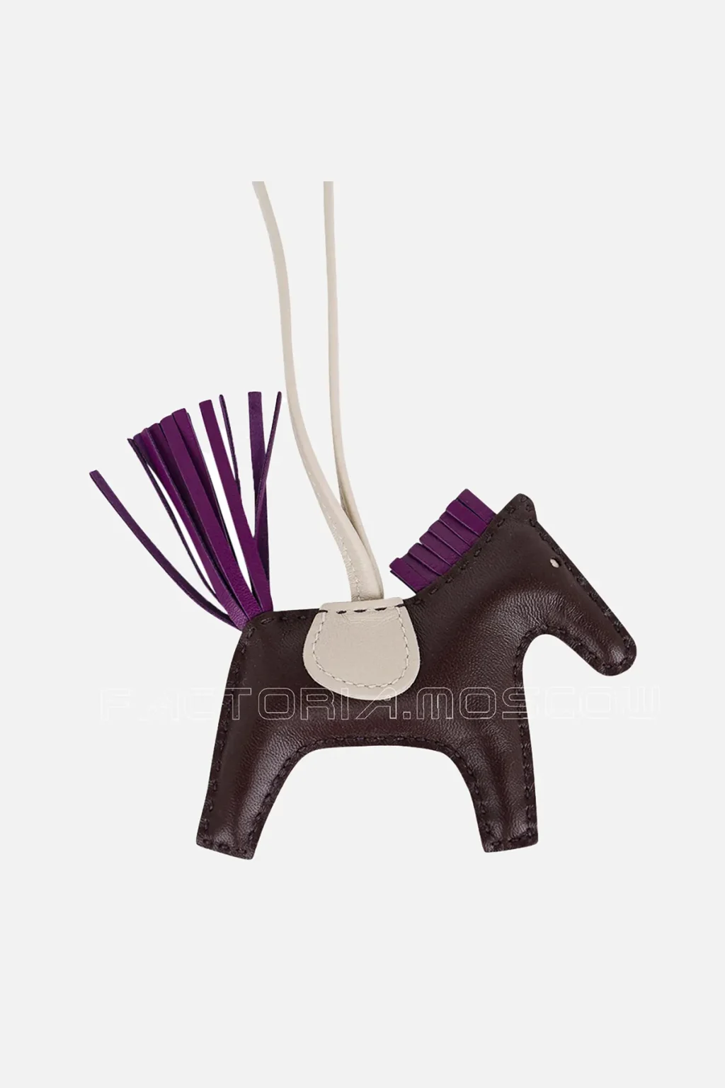 Hermes Pegase Rodeo PM Bag Charm Rouge Sellier/ Craie/ Violet New w/Box