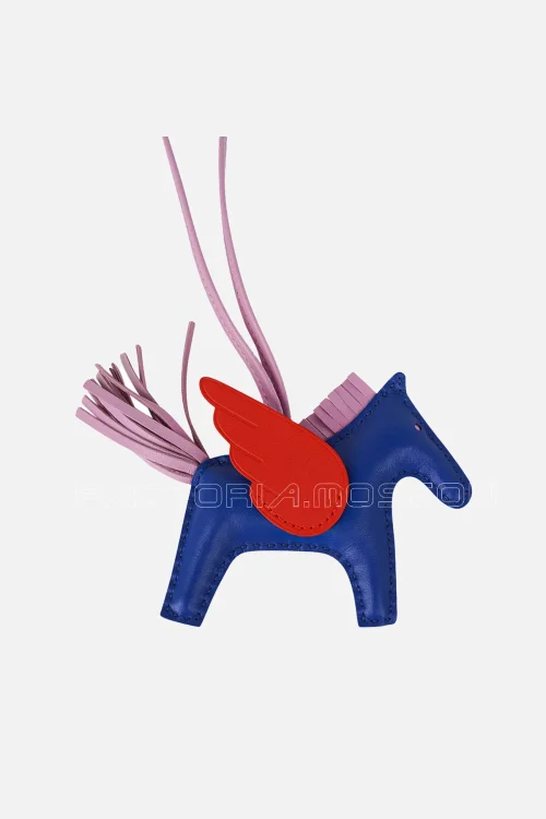 Hermes Pegase Rodeo PM Bag Charm Bleu de France/ Capucine/ Mauve Sylvestre