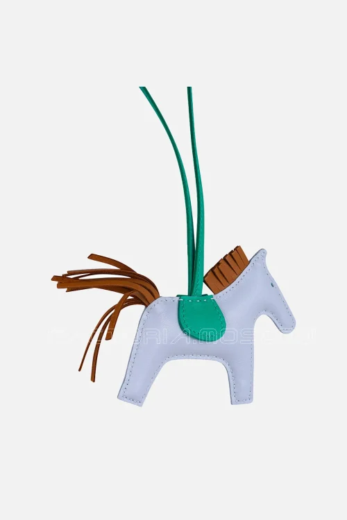 Hermes Rodeo PM Bag Charm Bleu Brume / Menthe / Sesame