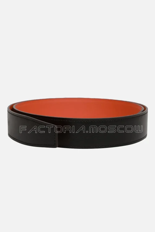 Hermès 32 mm Reversible Black/Orange Constance H Belt 80 Brushed Gold Buckle