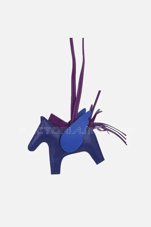 Hermes Pegase Rodeo PM Bag Charm Blue Sapphire / Blue de France / Violet