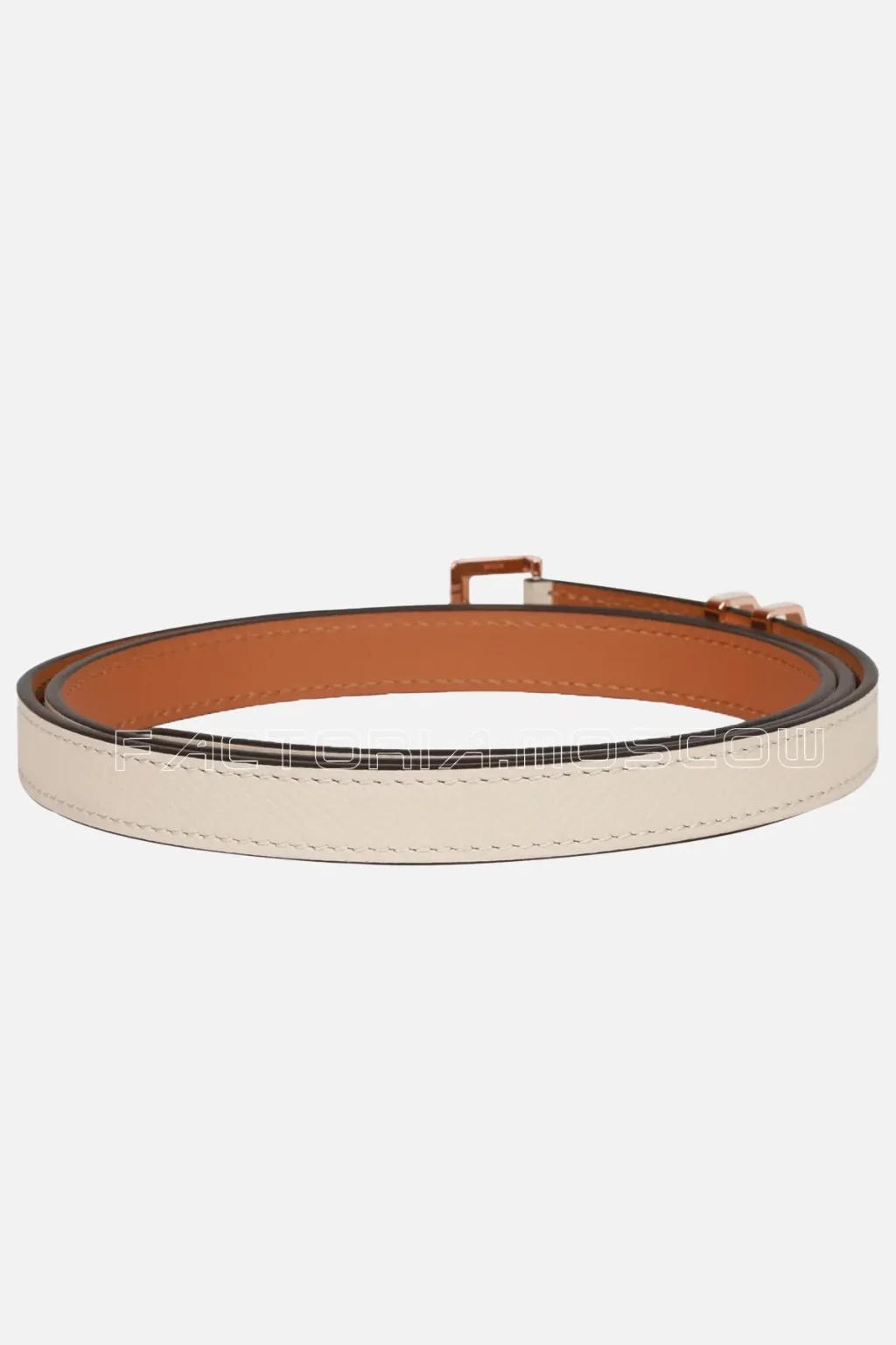 Hermès Pop H Belt 15mm Craie Epsom Rose Gold 105cm