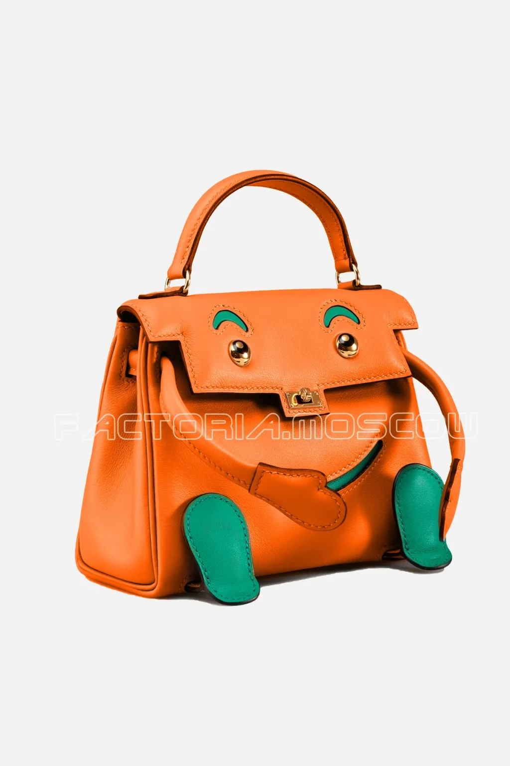 Hermes Kelly Doll Quelle Idole Swift Orange/Vert Vertigo GHW