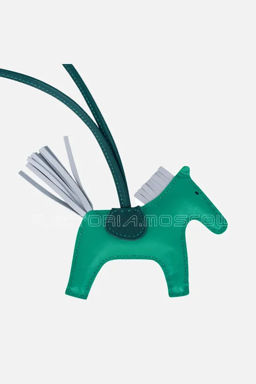 Hermes Rodeo PM Bag Charm Menthe / Bleu Brume/ Malachite