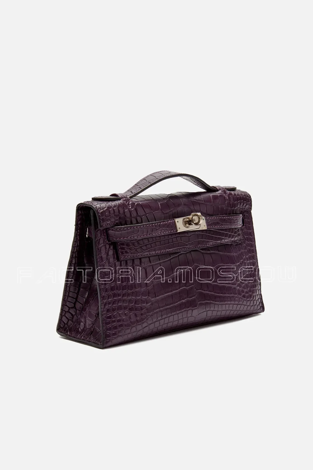 Hermes Kelly Pouchette Alligator matte Colour Amethyst PHW