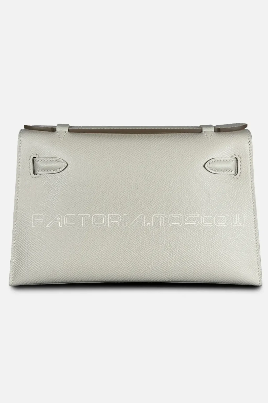 Hermes Kelly Pouchette Epsom Colour Craie PHW
