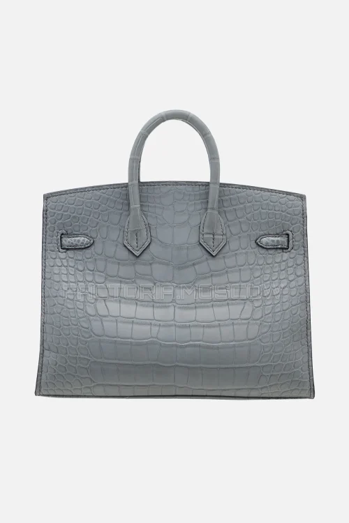 Hermès Birkin Sellier 20 Matte Alligator Gris Ciment GHW