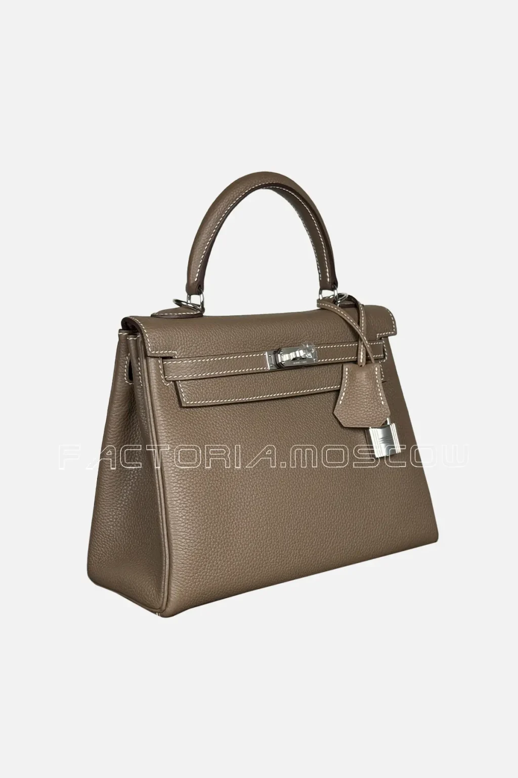 Hermes Kelly Retourne 25 Togo Colour Etoupe PHW