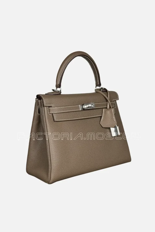 Hermes Kelly Retourne 25 Togo Colour Etoupe PHW