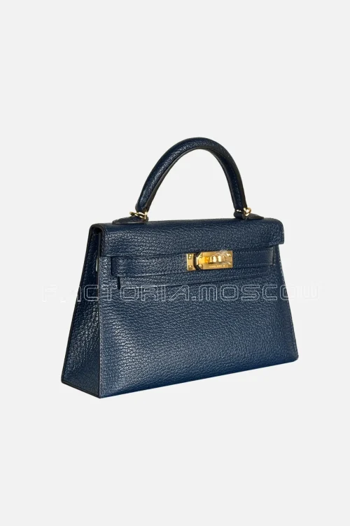 Hermes Kelly Mini II 20 Chèvre Colour Bleu Sapphire GHW