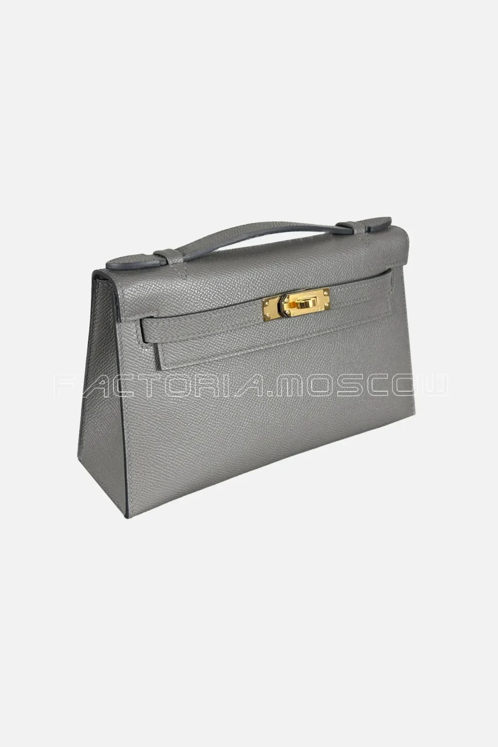 Hermes Kelly Pochette Epsom Colour Gris Meyer GHW